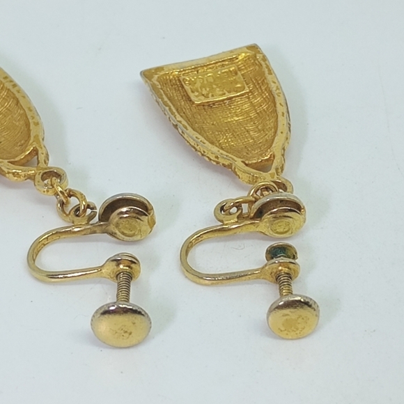 * vintage Alva Museum Replicas Temple Bells screwback earrings - Picture 5 of 6